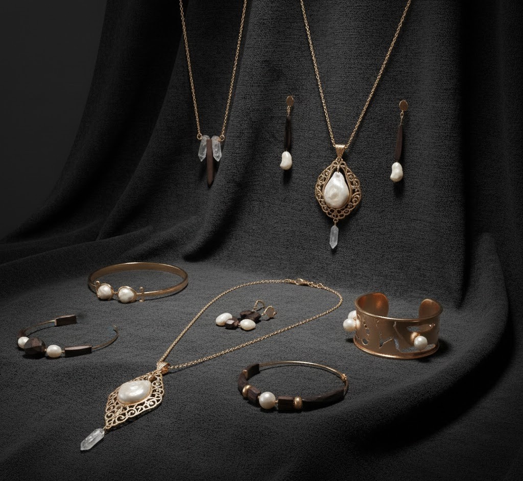 Handcrafted jewelry pieces
