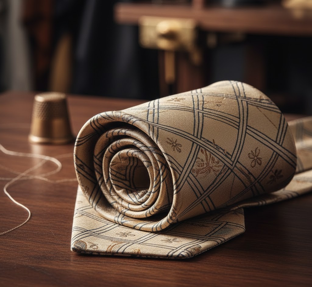 Handcrafted silk tie